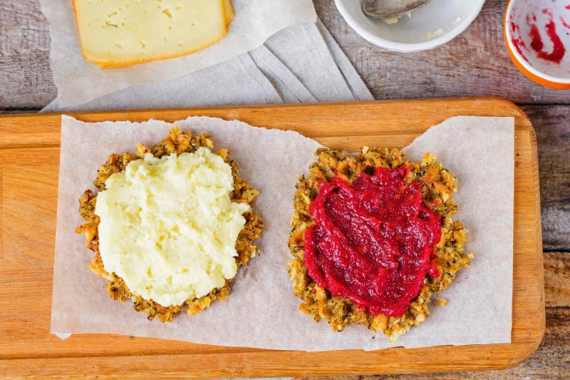 Stuffing Waffle Grilled Cheese With Thanksgiving Leftovers