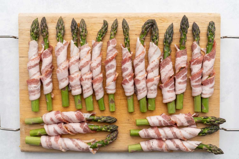 Air Fryer Bacon-Wrapped Asparagus