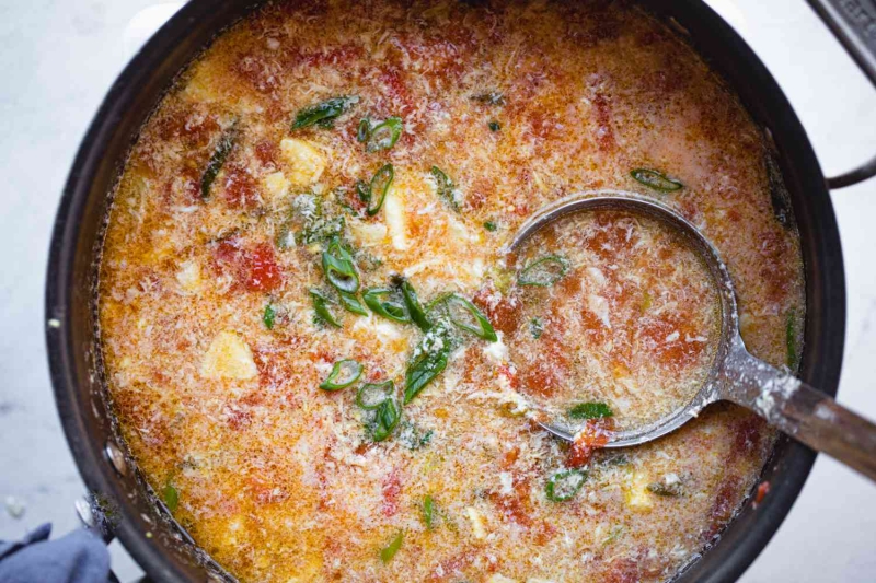 Tomato Egg Drop Soup