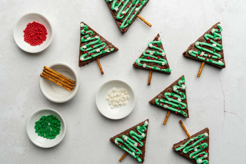 Christmas Tree Brownies Recipe