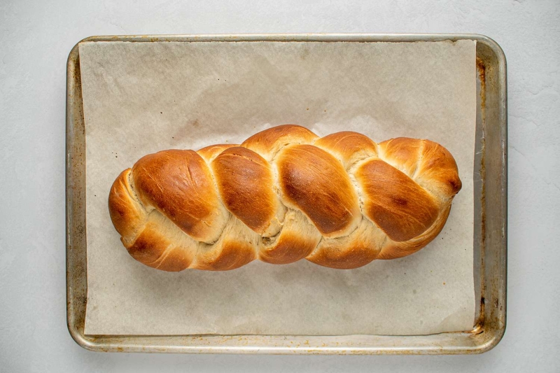 Maple-Glazed Vegan Water Challah (Pareve)