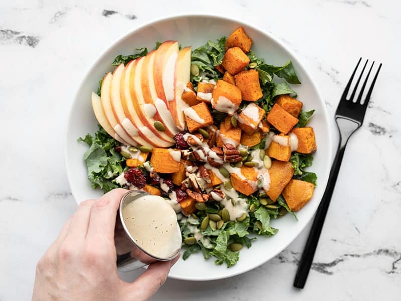 Autumn Kale and Sweet Potato Salad