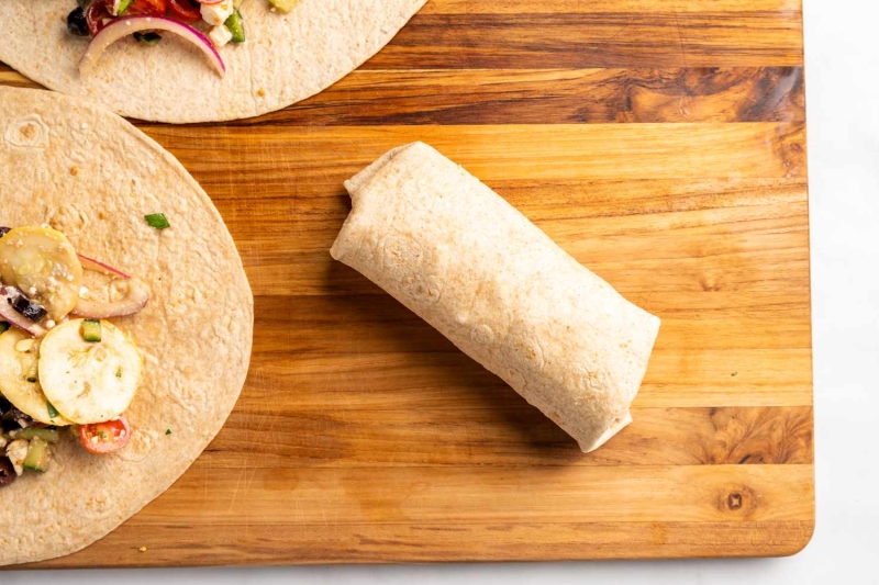 Greek-Inspired Vegetable and Feta Wrap