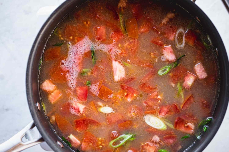 Tomato Egg Drop Soup