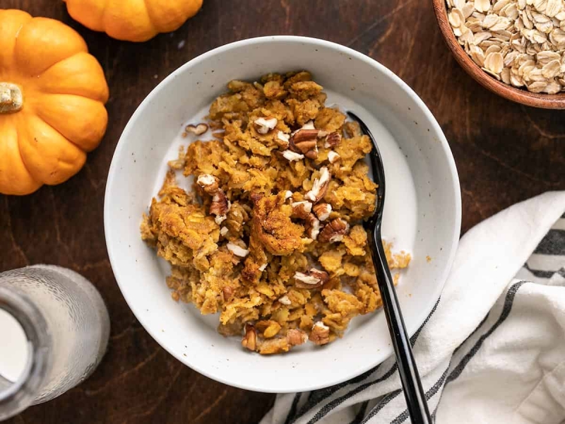 Baked Pumpkin Pie Oatmeal