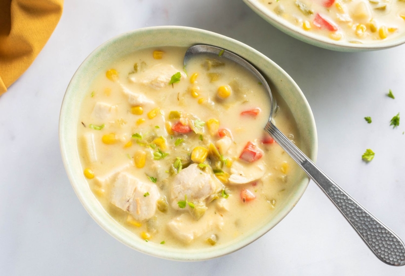 Easy Crock Pot Chicken and Corn Chowder