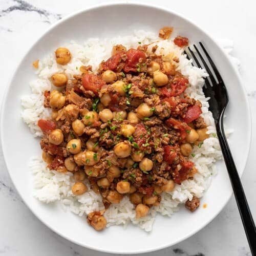 Beef And Tomato Rice Bowl