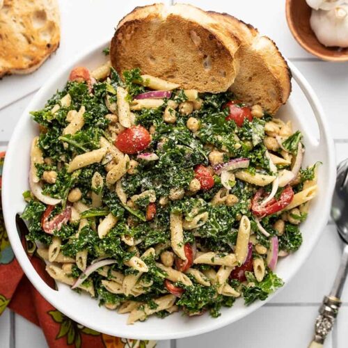 BIG Kale Pasta Salad