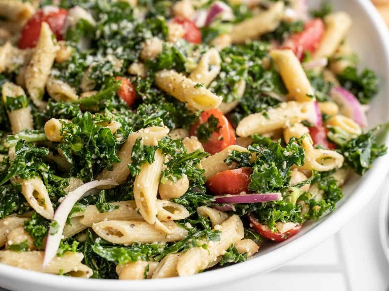 BIG Kale Pasta Salad