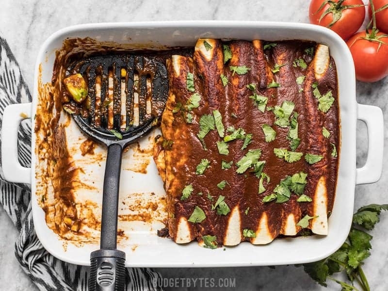 Black Bean and Avocado Enchiladas