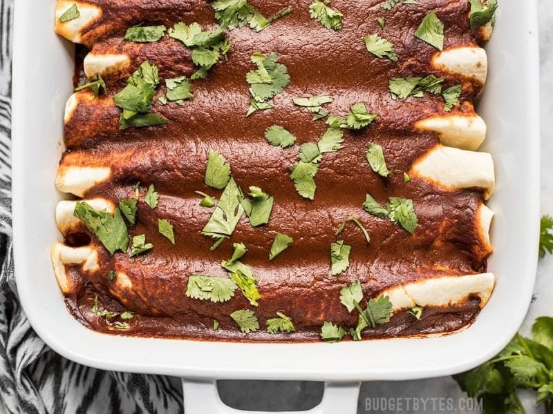 Black Bean and Avocado Enchiladas