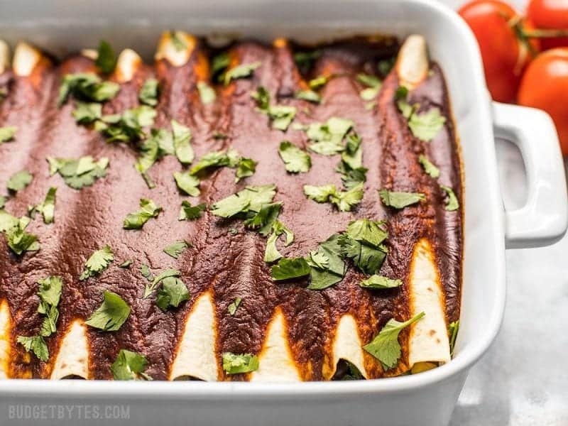 Black Bean and Avocado Enchiladas