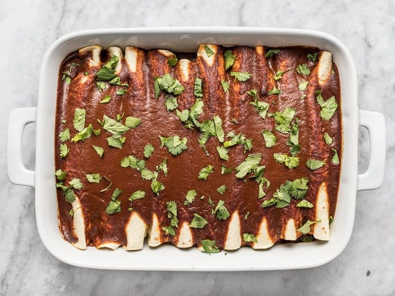 Black Bean and Avocado Enchiladas