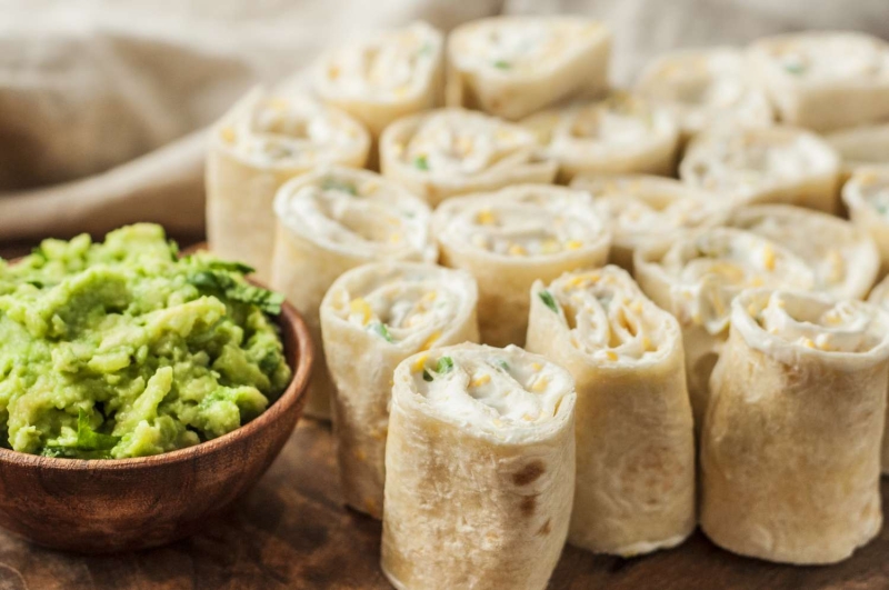 Tortilla Pinwheels With Cream Cheese Filling