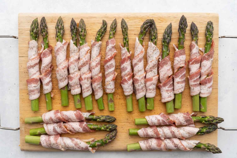 Air Fryer Bacon-Wrapped Asparagus