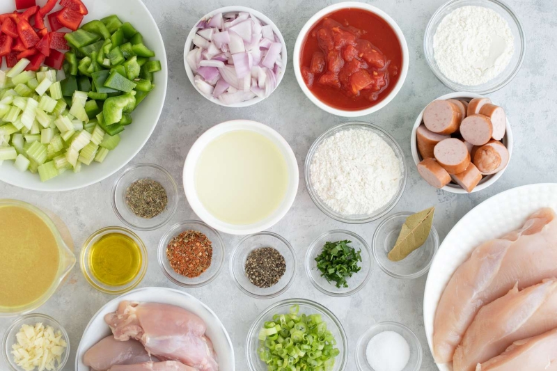 Chicken and Sausage Gumbo With Tomatoes Recipe