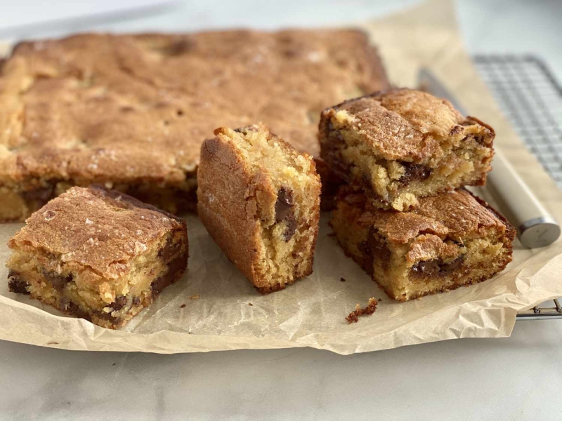 Chocolate Chunk Miso Blondies Recipe