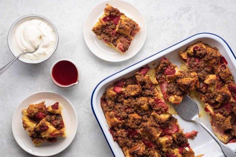 Strawberry Shortcake French Toast Casserole