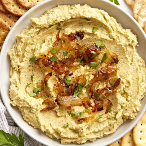 Chickpea Spread with Caramelized Onions