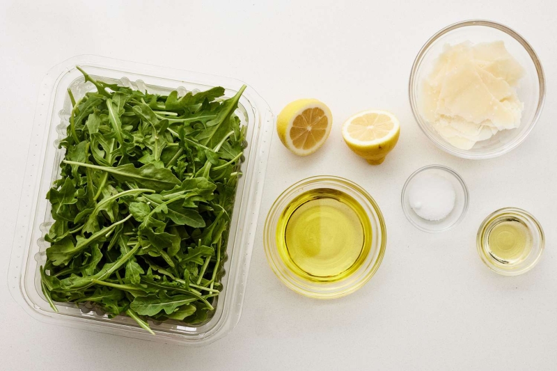 Arugula Salad With Charred Lemon Dressing