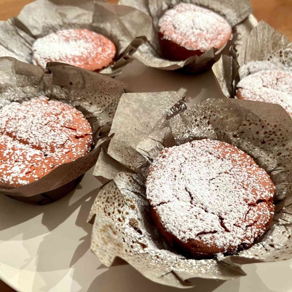 Blender Strawberry Mochi Muffins