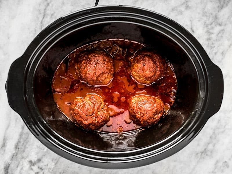 Giant Slow Cooker Meatballs