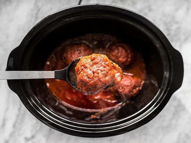 Giant Slow Cooker Meatballs