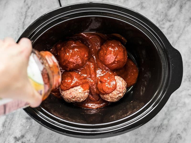 Giant Slow Cooker Meatballs