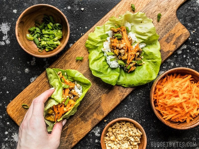 Hoisin Tofu Lettuce Cups