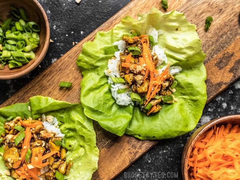 Hoisin Tofu Lettuce Cups