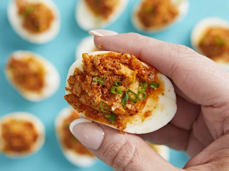 Nashville Hot Deviled Eggs