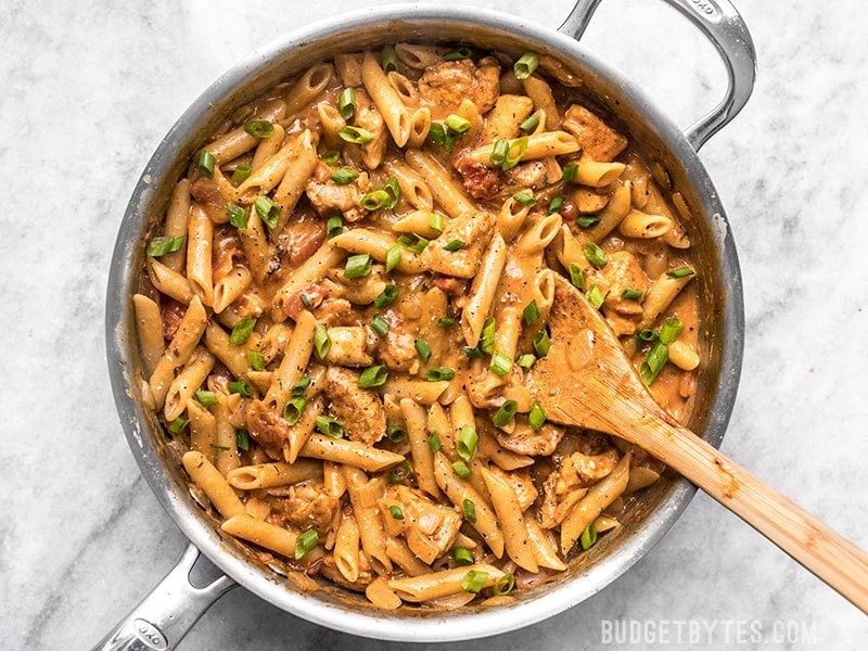 One Pot Creamy Cajun Chicken Pasta