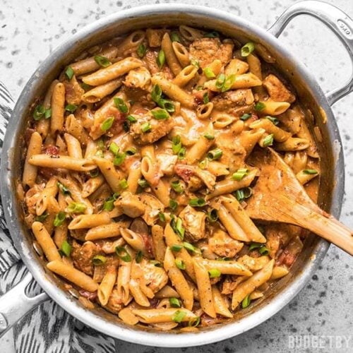 One Pot Creamy Cajun Chicken Pasta