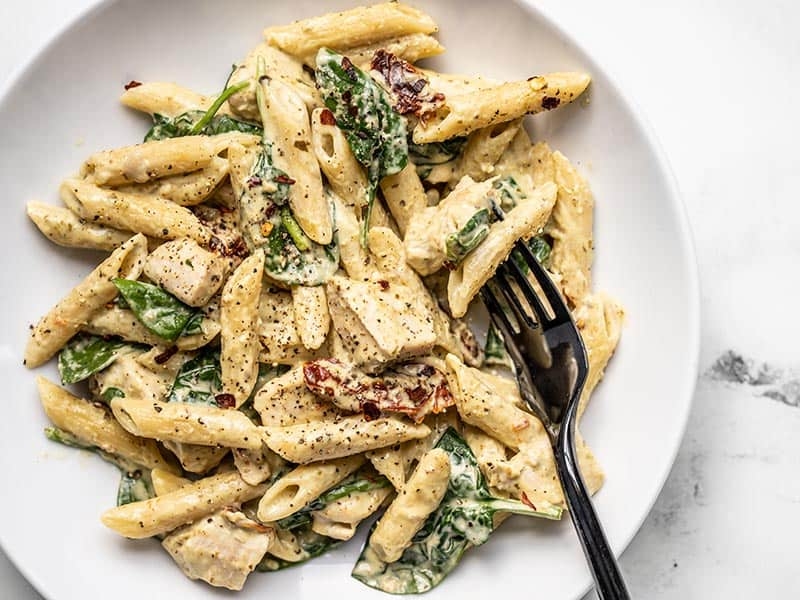 One Pot Creamy Pesto Chicken Pasta