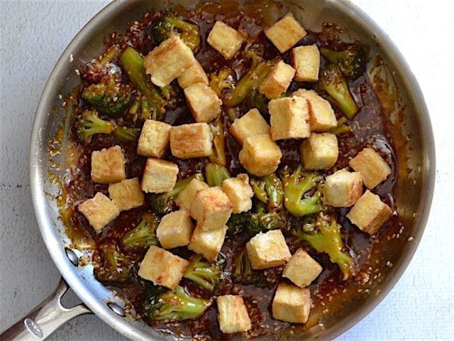 Pan Fried Sesame Tofu with Broccoli