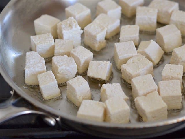 Pan Fried Sesame Tofu with Broccoli