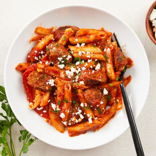 Pasta with Sausage and Peppers