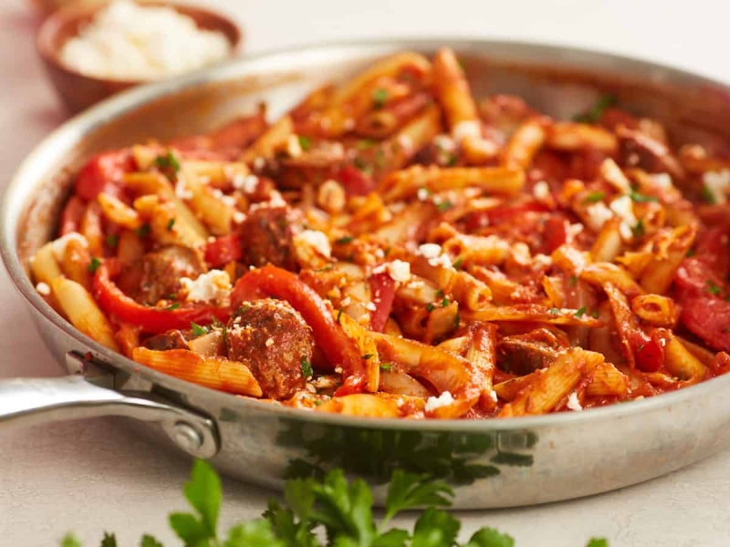 Pasta with Sausage and Peppers