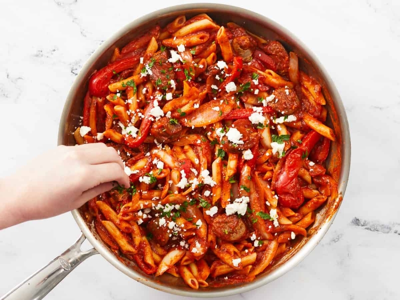 Pasta with Sausage and Peppers