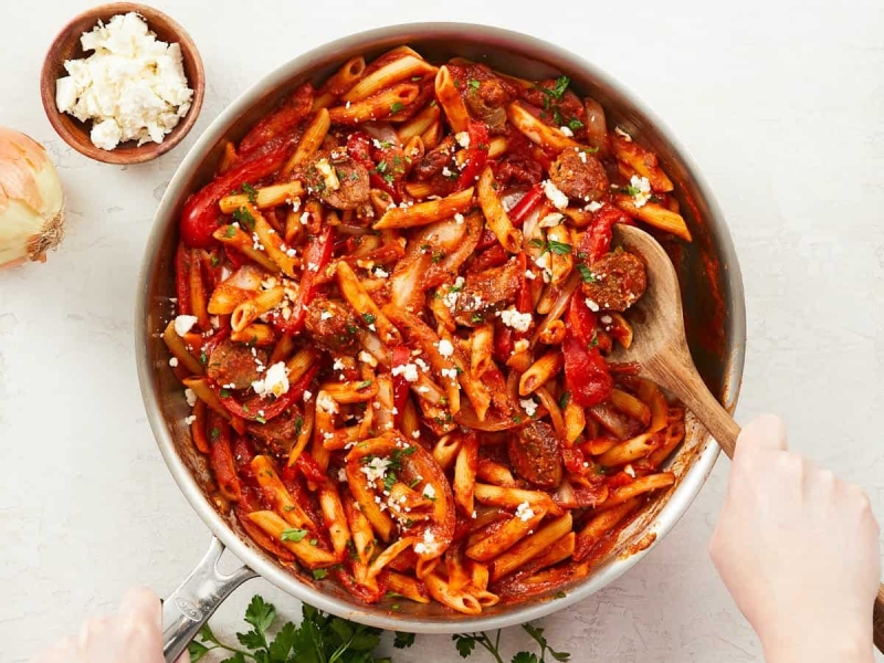 Pasta with Sausage and Peppers