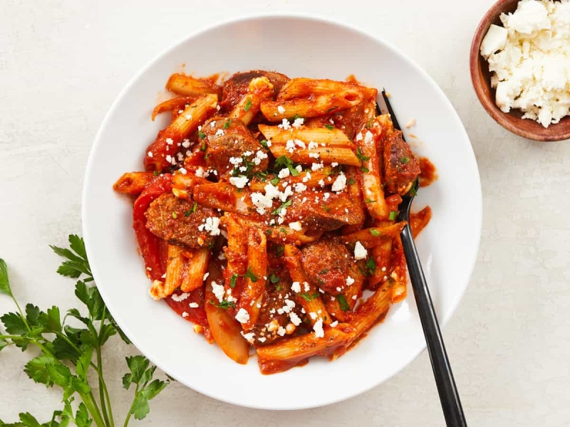 Pasta with Sausage and Peppers