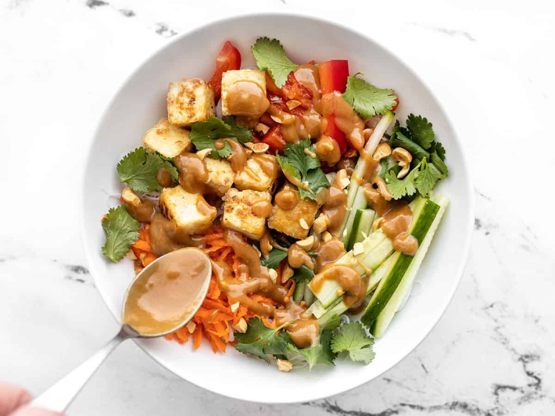 Peanut Tofu Noodle Bowls