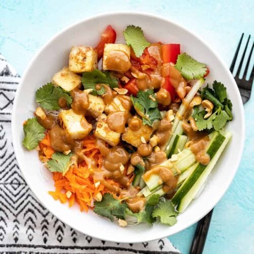 Peanut Tofu Noodle Bowls