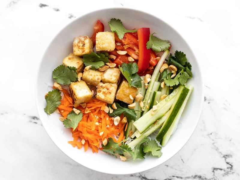 Peanut Tofu Noodle Bowls