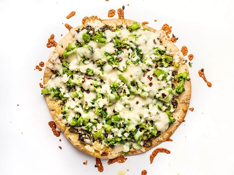 “Quick Fix” Broccoli Pesto Pizza