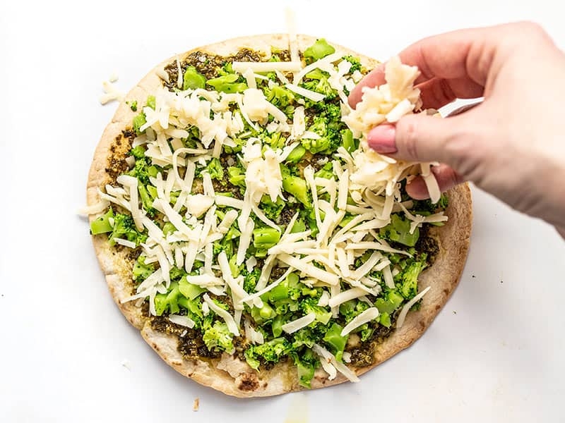 “Quick Fix” Broccoli Pesto Pizza