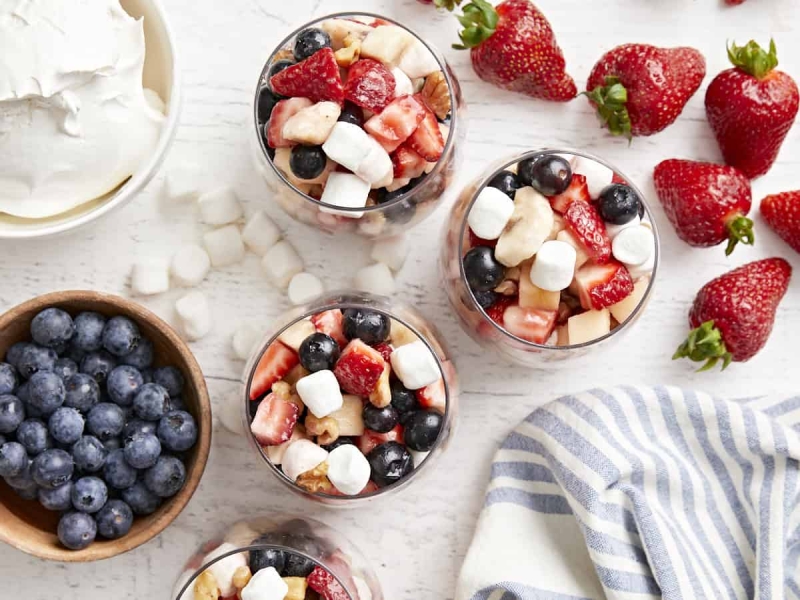 Red White and Blue Fruit Salad