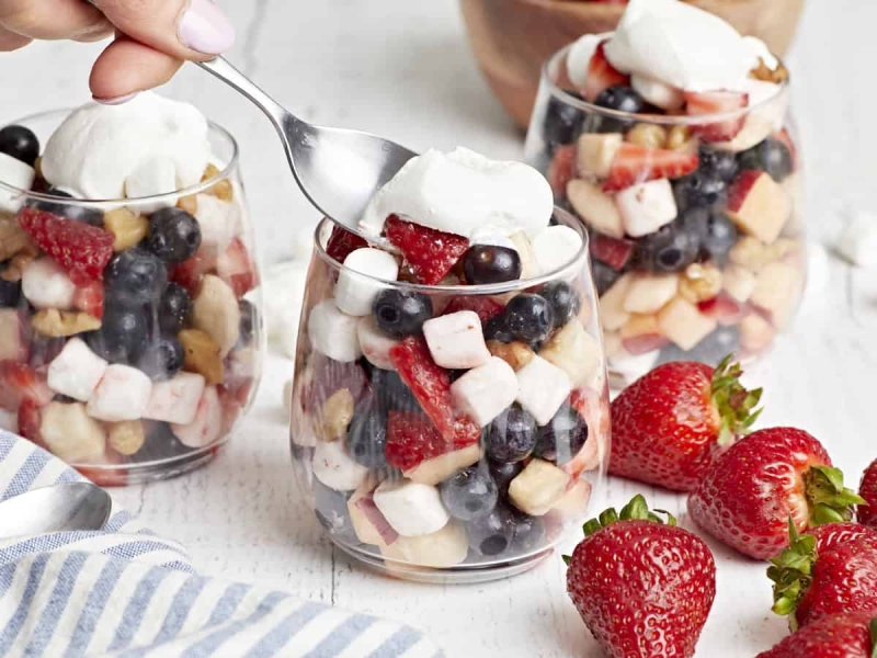 Red White and Blue Fruit Salad