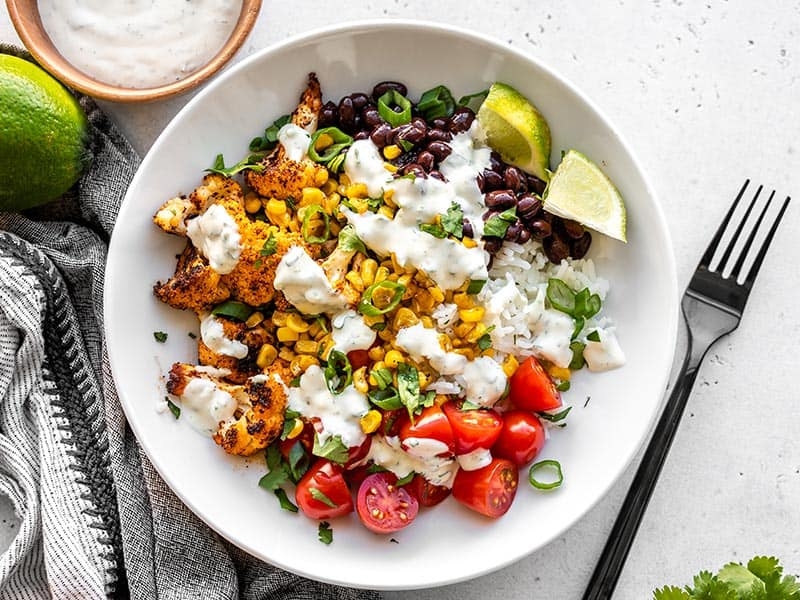 Roasted Cauliflower Taco Bowls