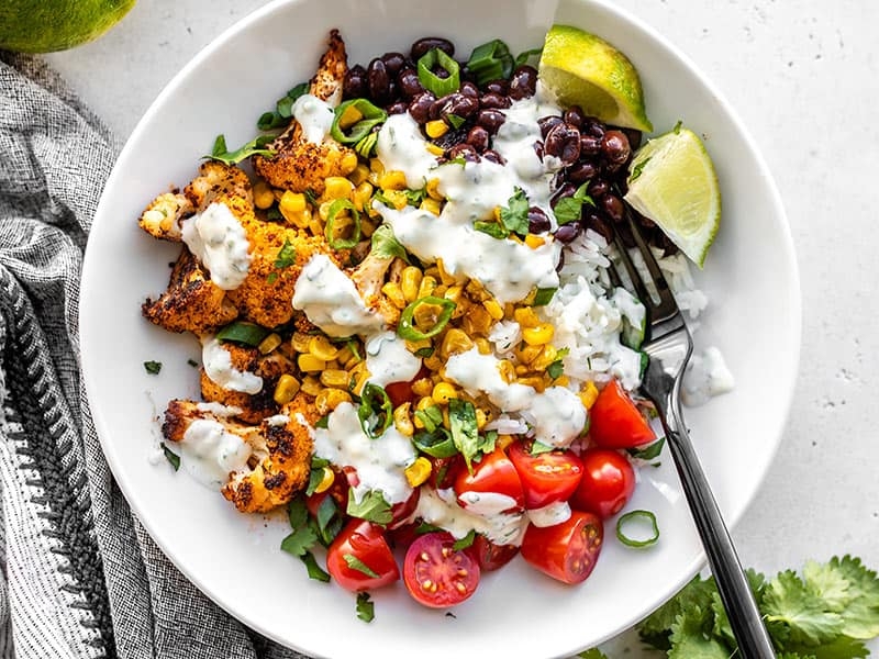 Roasted Cauliflower Taco Bowls